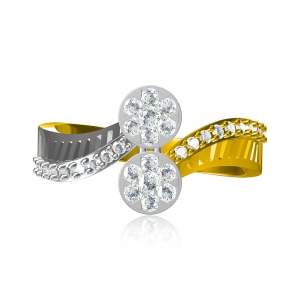 Designer Ring with Certified Diamonds In 14k Gold - LR3071P